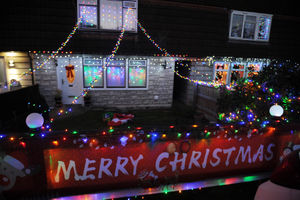 Some of the Christmas lights, at West Place, Gobowen..
