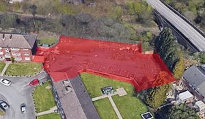 An aerial view of vacant land on Bonner Grove, Aldridge. PIC: Arcus Consulting