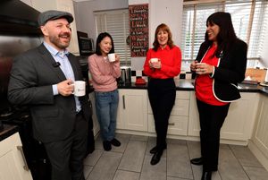 Sureena Brackenridge, right, sent her apologies to the last board meeting, which coincided with Rachel Reeves meeting first-time buyers in her constituency