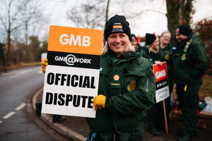 The GMB picket line at Shrewsbury