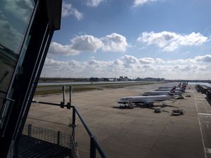 The runway at London City Airport