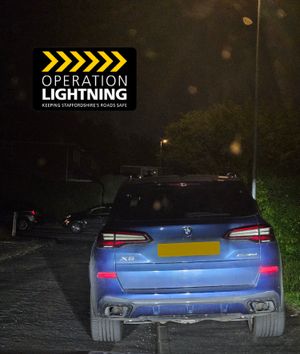 The blue BMW was located just 20 minutes after it was reported stolen. Photo: Staffordshire Police Road Crime Team