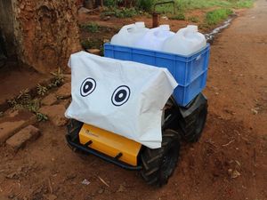 Supporting image for story: Robot helping with daily burden of carrying water in remote Indian village