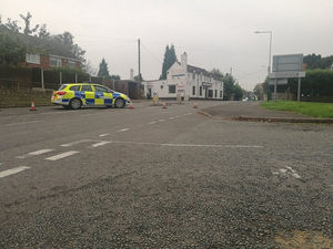 Police at the crash scene