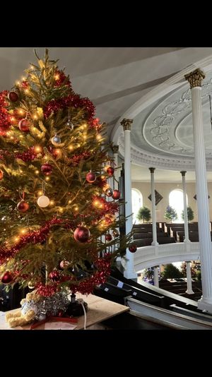 A previous Christmas Tree Festival at the church