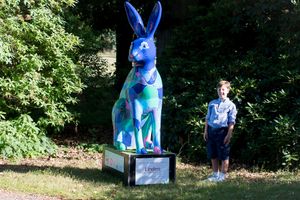 The interactive story trail will weave around the grounds of the stately home with eight colourful 6ft sculptures.  