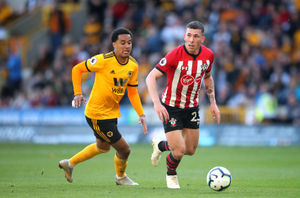 Wolverhampton Wanderers' Helder Costa (left) and Southampton's Pierre-Emile Hojbjerg (Right) during the Premier League match at Molineux (PA)