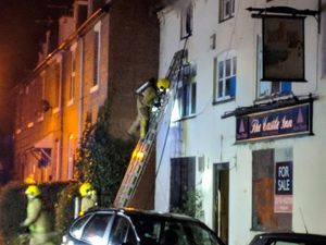 Supporting image for story: Firefighters tackle blaze at derelict Shrewsbury pub - with pictures