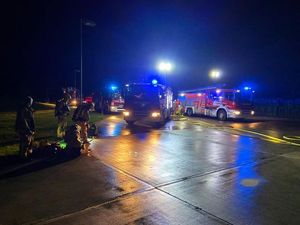 Firefighters at the scene. Photo: Market Drayton Fire Station