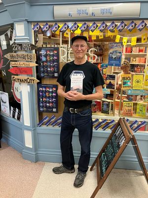 Jeff Nicholls at the launch of his book of railway adventures at forget-me-not in Culcheth. Photo: Jeff Nicholls