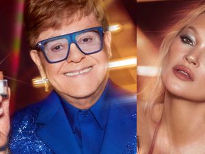 Supporting image for story: Sir Elton John and Kate Moss mark Christmas song in beauty campaign