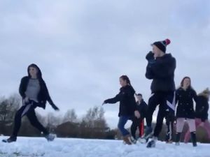 Supporting image for story: Snow doesn't stop play for Telford performers - with VIDEO