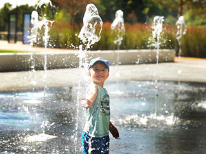 Supporting image for story: Water feature in Telford centre stops working after being 'overworked' in hot weather