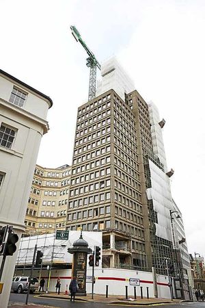 End of era – scaffolding around the tower