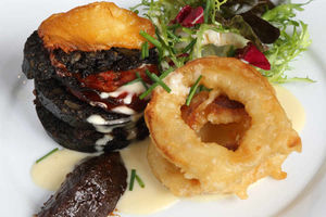 The start of something good – the black pudding and chorizo stack