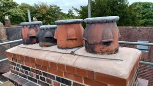 The chimneys aftet the work was complete