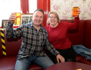 Rob and Del Willetts were enjoying the unique surroundings of the Old Swan