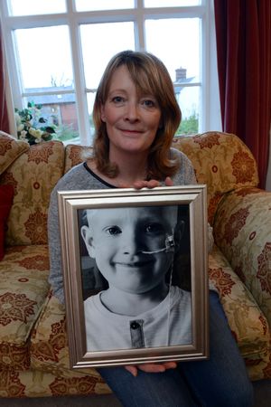 Sally with a picture of Harry