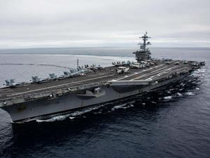Supporting image for story: US shoots down Iranian drone that approached aircraft carrier, military says