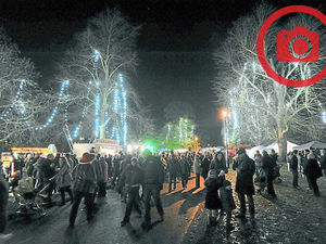 Supporting image for story: Crowds gather as Christmas lights turned on across region