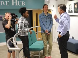 Supporting image for story: Multi-millionaire entrepreneur visits his former college in Telford while filming life story