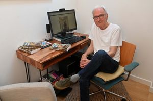 Former deputy headteacher Ash James in his home office