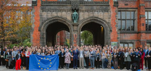 The EU UK Youth Dialogue 2025 - Newcastle delegation at Newcastle University. Photo credit_ EUD