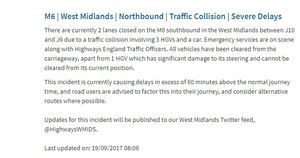 Statement from Highways England