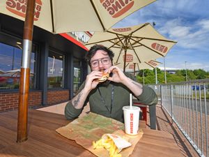 Supporting image for story: I tried sunny al fresco dining under cafe parasols and stylish seating - at a fast food restaurant in Cannock