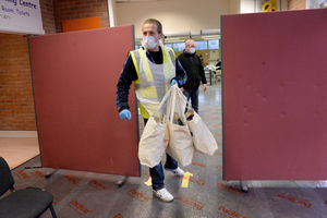 The testing kits distribution centre