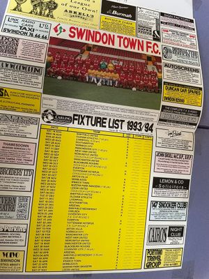 Swindon helpfully provided their fixtures for the season