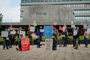 The protest in Shrewsbury