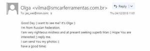 An email from Russian bride 'Olga'