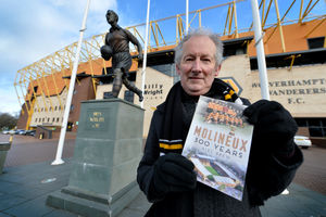 Alec Brew with his book about the history of Molineux
