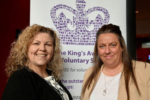 Melissa Bentley and Vicky Mitchell from Cresswell Wanderers FC from Walsall