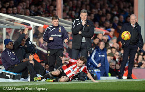 Wolves' Kenny Jackett watches from the sidelines as his team beat Brentford 3-0