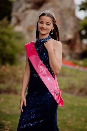 LAST COPYRIGHT SHROPSHIRE STAR JAMIE RICKETTS 30/08/2019 - The Bridgnorth Carnival Queen for 2019 - 15 Year Old Robyn Gross, is also competing in Miss Teen Shropshire, raising money for the national charity Together for Short Lives. Pictured here in grounds of Bridgnorth Castle....