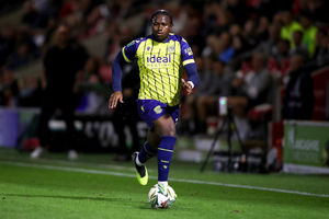 Reyes Cleary in action for Albion's first team at Fleetwood in August 2024. (Photo by Jess Hornby/Getty Images)