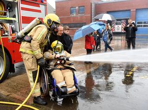 Supporting image for story: Telford firefighters turn dream into reality for new 'recruit' Charlie , 10 - with pictures
