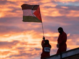 Supporting image for story: Protesters shut down 'poshest village in Staffordshire' over claims drone factory supplies Israel