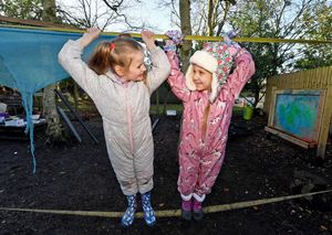 Pupils enjoying the forest school at St Anne's