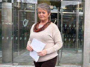 Irene McAleer, sister of Robin Wilkin, outside court in Dublin