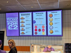 The menu has a wide range of different meals on offer