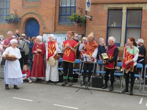 The band plays for the pageant