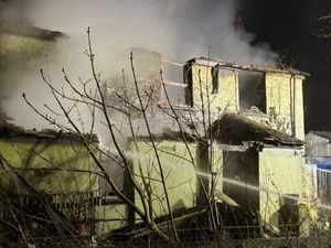 Supporting image for story: Roof and wall collapse in early morning house fire in Kington