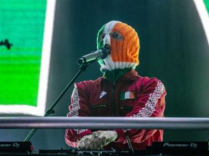 Kneecap performing at the SSE Arena in Belfast
