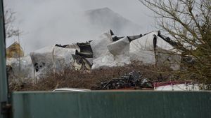 The fire started shortly before midday