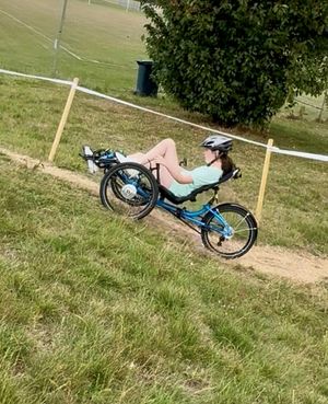 Zoe on the ICE Trike