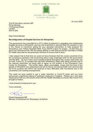 Mr Kawczynski's letter to the Prime Minister