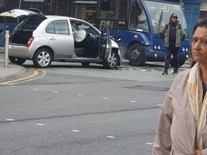 Supporting image for story: West Bromwich High Street cleared after collision between car and bus outside popular pub